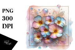 Shiny Primrose Watercolor PNG Product Image 1