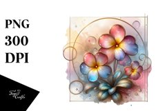 Shiny Primrose Watercolor PNG Product Image 1