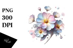 Shiny Primrose Watercolor PNG Product Image 1