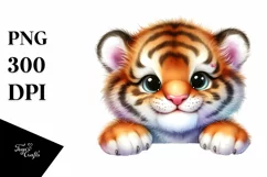 Colorful Small Baby Tiger | Sublimation | Clipart Product Image 3