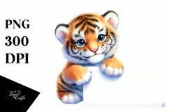 Colorful Small Baby Tiger | Sublimation | Clipart Product Image 3