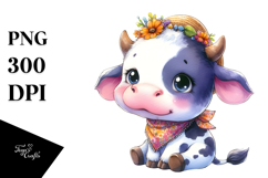 Cute Halloween Cow PNG Product Image 1
