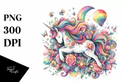 Colorful Unicorn Fantasy | Clipart Product Image 3