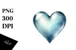 Washed Watercolor Heart PNG Product Image 1
