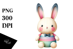 Golden Bunny on Splashy Background PNG Product Image 1