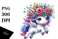 Cute Unicorn Sitting with Cool Haircut and Expressive Face, Product Image 1