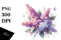 Lilac with Small Golden Insertions, Transparent PNG Product Image 1