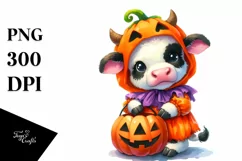 Simple Watercolor Vibrant Baby Cow Product Image 1