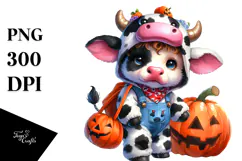 Simple Watercolor Vibrant Baby Cow Product Image 1