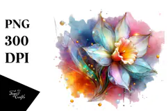 Shiny Golden Daffodil, Heart Shaped, Transparent PNG Product Image 1