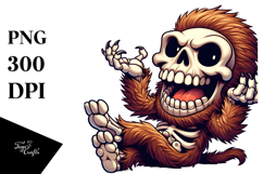 Cartoony Animal Skull with Silly Smirk PNG Product Image 1