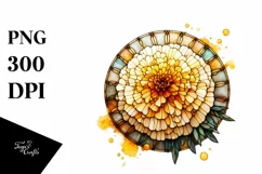 Stained Marigold Golden Insertions Clipart Product Image 1
