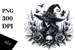 Watercolor Gothic Witch Product Image 1