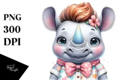 Watercolor Cow Portrait, Transparent PNG Product Image 1