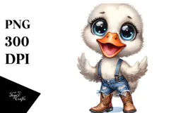 Baby Swan Cowboy Boots Sublimation Product Image 1