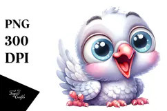Funny Baby Dog Dove Clipart Product Image 1