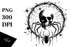 Simple Spider Halloween Clipart PNG Product Image 1