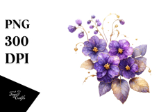 Violet Watercolor Splash PNG Product Image 1