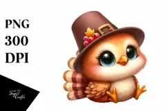 Funny Baby Turkey Chick Hat Clipart Product Image 1