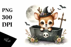 Cute Baby Deer for Halloween PNG Product Image 1