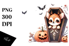 Cute Baby Deer Popping from Coffin Product Image 1