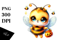 Cute Baby Bee for Halloween, Transparent PNG Product Image 1