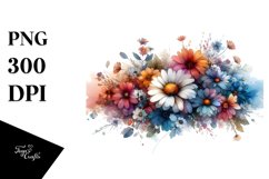 Colorful Daisy Abstract Frame Clipart Product Image 3