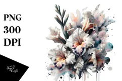 Abstract Gladiolus made of Marble PNG Product Image 1