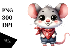 Funny Mouse Bandana Clipart Product Image 1
