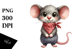 Funny Mouse Bandana Clipart Product Image 1