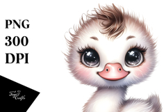 Cute Baby Swan with Cool Haircut, PNG Product Image 1