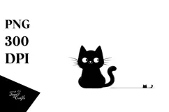 Funny Black Cat, Digital Painting Product Image 1