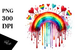 Rainbow Sketches, Watercolor PNG Product Image 1