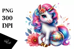Baby Unicorn Disco, PNG Product Image 3