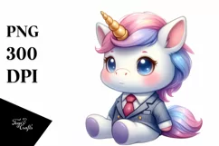 Businessman Baby Unicorn | Sublimation | Clipart Product Image 3