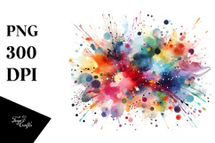 Colorful Brushstroke Splash, High-Quality PNG Product Image 1