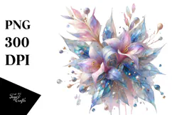 Lobelia Watercolor Splash PNG Product Image 1