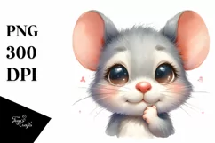 Funny Baby Mouse Portrait Clipart Product Image 1