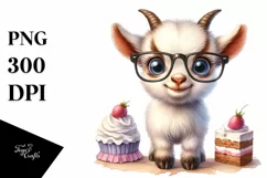Funny Goat Standing with Big Eyes | Sublimation | Clipart Product Image 3