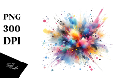 Colorful Brushstroke Splatter, High-Res PNG Product Image 1