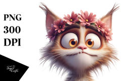 Goofy Mouse with Flower Crown PNG Product Image 1