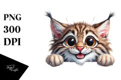 Crazy Watercolor Lynx Clipart Product Image 1