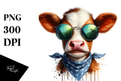 Funny Cow with Sunglasses, High-Res PNG Product Image 1