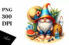 sSummer Gnome Azzure Shorts Tee Shirt | Sublimation | Product Image 3