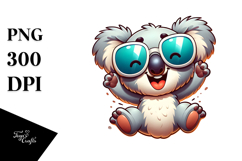 Funny Cartoon Koala with Sarcastic Side-Eye, Transparent PNG Product Image 1