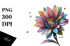 Abstract Sunflower PNG Product Image 3