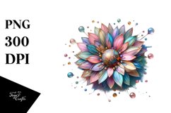 Abstract Sunflower PNG Product Image 1