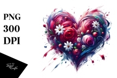 Paintbrush Style Heart PNG Product Image 1