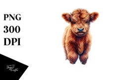 Colorful Swedish Countryside Cow PNG Product Image 1