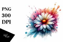 Abstract Vibrant Daisy Made of PNG Product Image 3